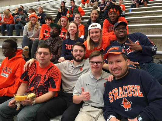 Cleo With Cedar And A Group Of InclusiveU Students And Peers Syracuse 