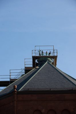 Empty rooftop space after the cupola has been removed