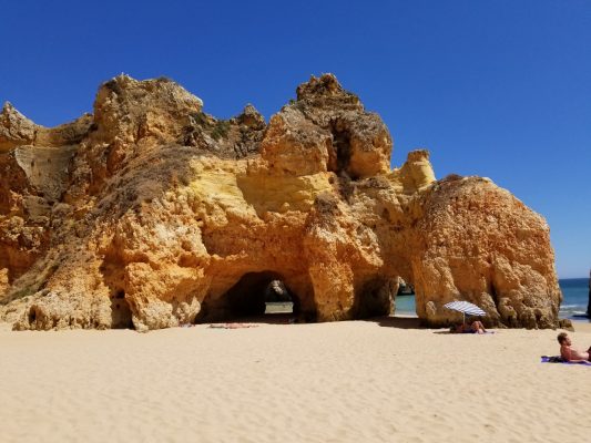 rock formation on a beach
