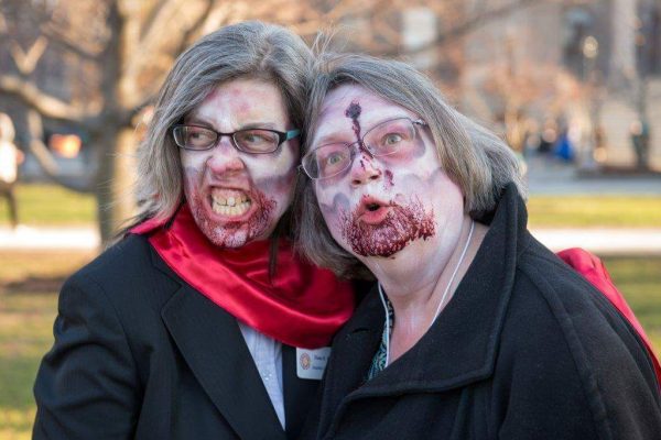two women in zombie makeup