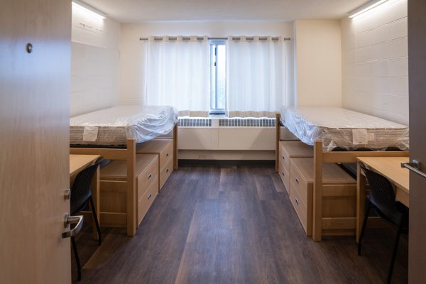 bedroom in residence hall
