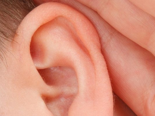 hearing ear and hand