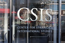 door that says Center for Strategic International Studies