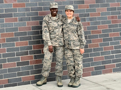 two people in military uniforms