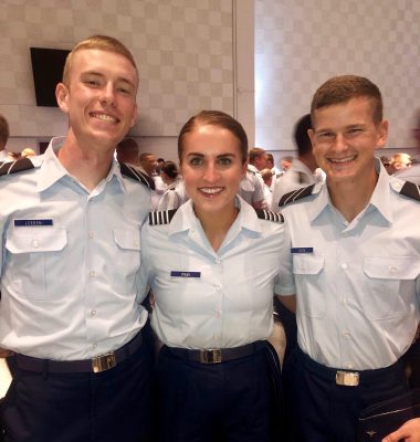 Three cadets in uniform