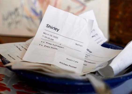 slips of paper in a bowl