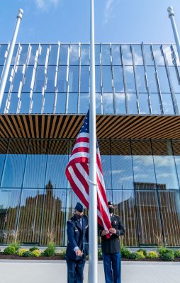 cadets with flag