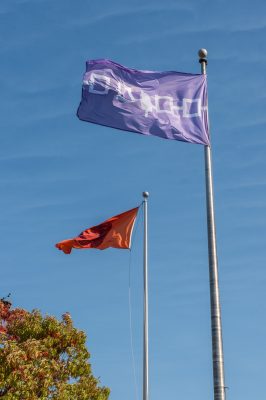 Haudenosaunee and Syracuse University flags