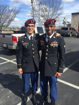 two people in military uniforms