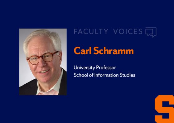 Faculty Voices, Carl Schramm, University Professor, School of Information Studies