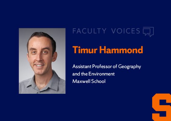 Faculty Voics Timur Hammond, Assistant Professor of Geography and the Environment, Maxwell School