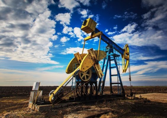 stock image of oil well