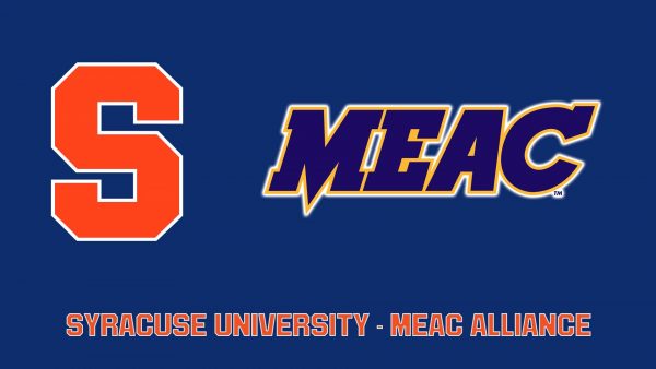 graphic with Syracuse University and MEAC logos