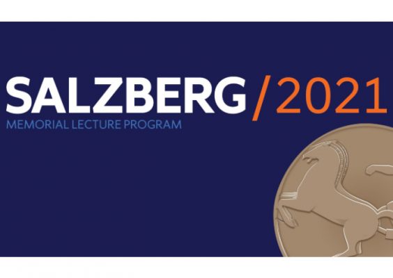 graphic with words Salzberg Memorial Lecture Program 2021