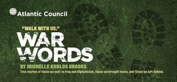 graphic with the words Walk with us. War Words.