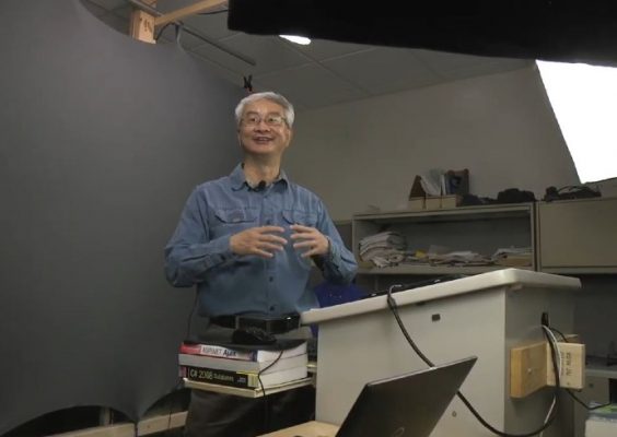 person standing in studio room