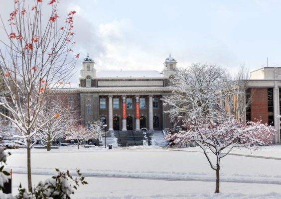 Winter scene-_Carnegie Library