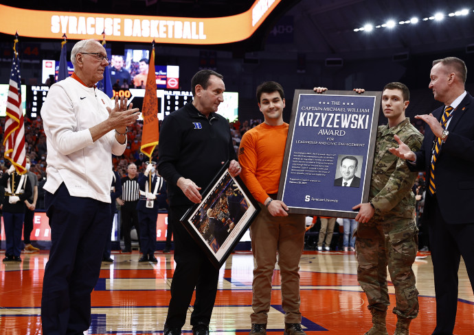Syracuse Honors NCAA Division I Winningest Basketball Coach on Final Trip to the Stadium, Recognizes Fiserv CEO for Commitment to the University