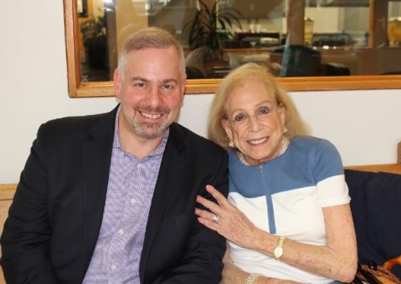 Doug Present and his mother Jane Warner Present seated together