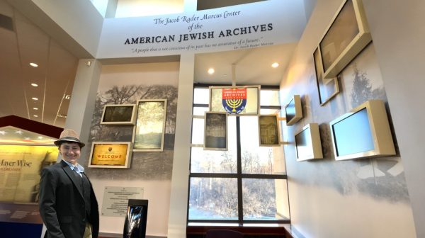 Student Jeremy Shinder at the Jacob Rader Marcus Center of the American Jewish Archives