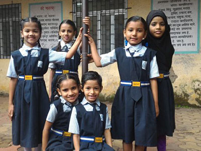 schoolgirls in India