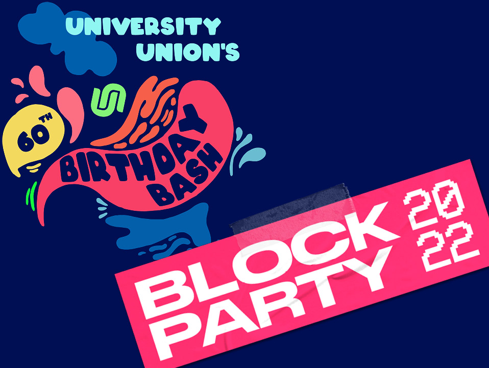 graphic with text University Union's 60th birthday bash