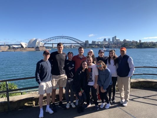 Students enrolled in SPM 300 – Australia: Sport, History and Culture, spend time near the Sydney Harbor Bridge and famed Sydney Opera House.