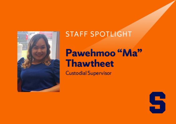 [text] Staff Spotlight: Pawehmoo "Ma" Thawtheet, Custodial Supervisor [with headshot]