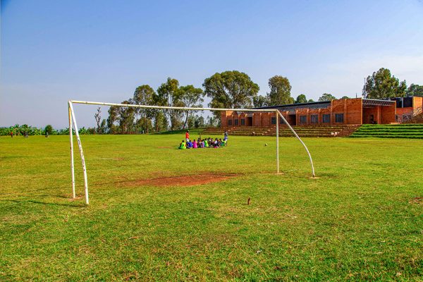 Community soccer field at Learning and Sports Center in Masoro, Rwanda