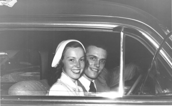 Zola and Hugh Fulmer riding in a car