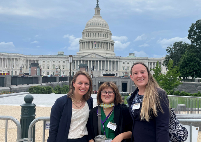 Brianna Shults, Olivia Baist and Katie Ducett in Washington DC