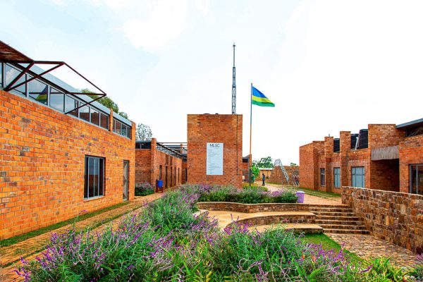 exterior view of Learning and Sports Center in Masoro, Rwanda