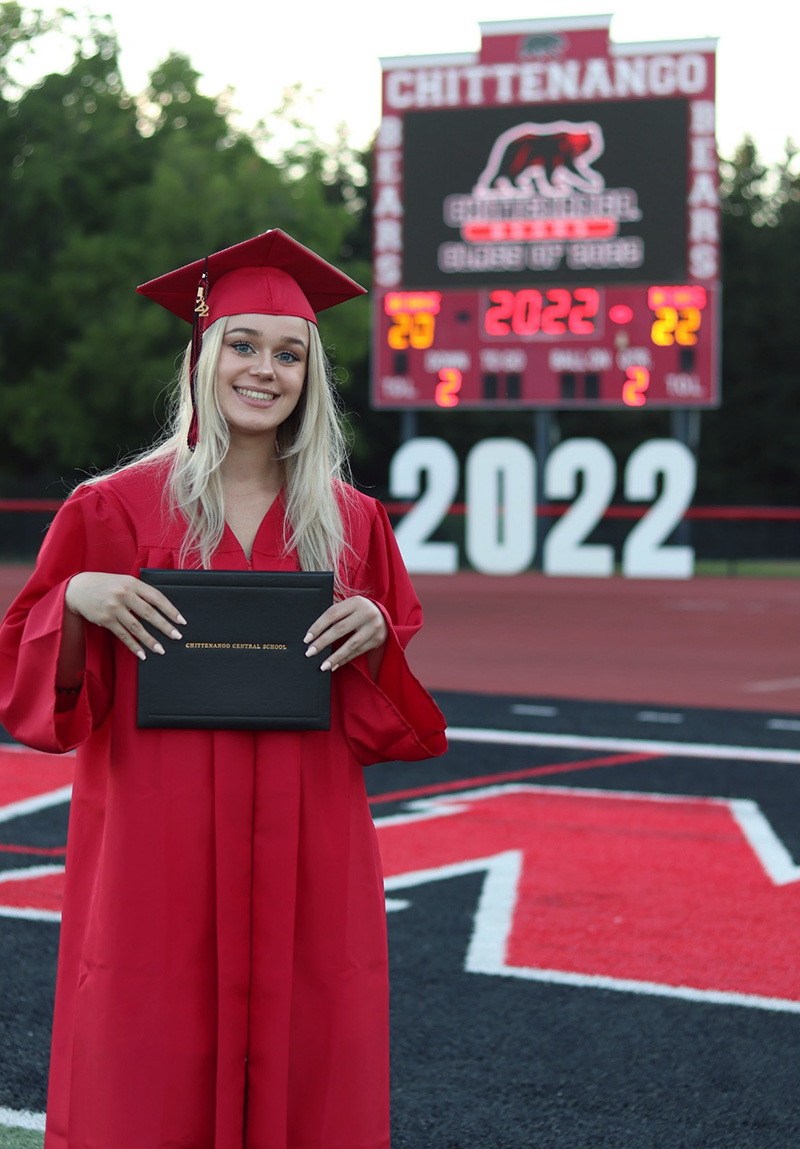 Zoe Royer at her high school graduation