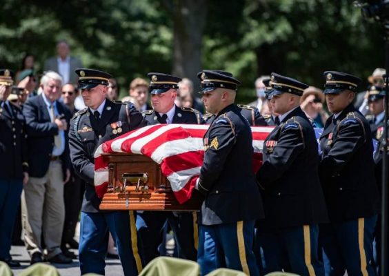 Soldiers carrying casket