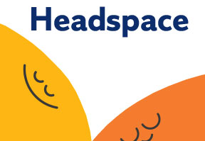 the word headspace with two smiling emojis