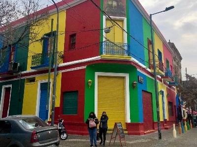 Barrio colorido en Buenos Aires