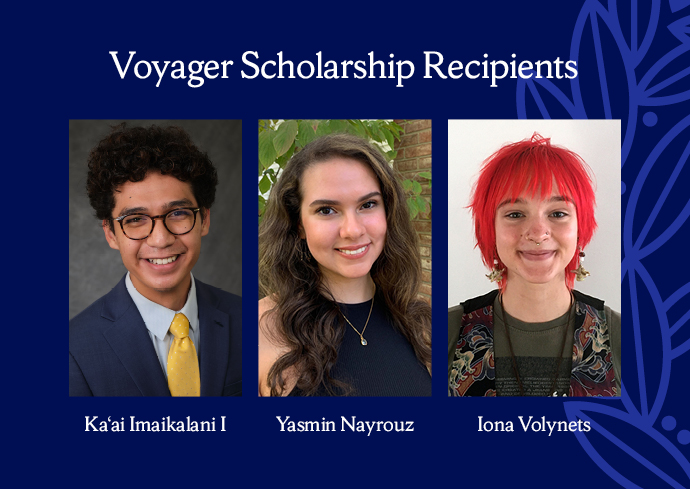 Three Juniors Selected as Inaugural Voyager Scholars