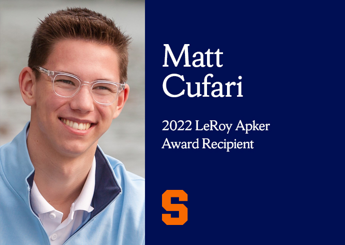 Matt Cufari Receives 2022 LeRoy Apker Award from the American Physical Society