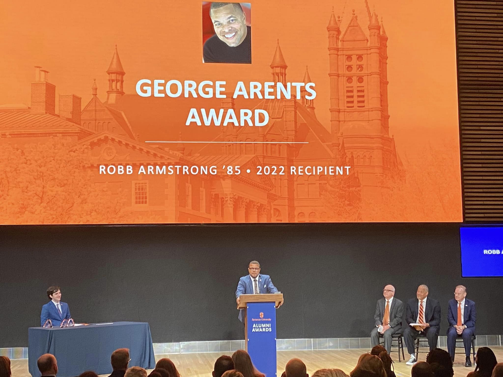 Robb Armstrong Accepting His Arents Award