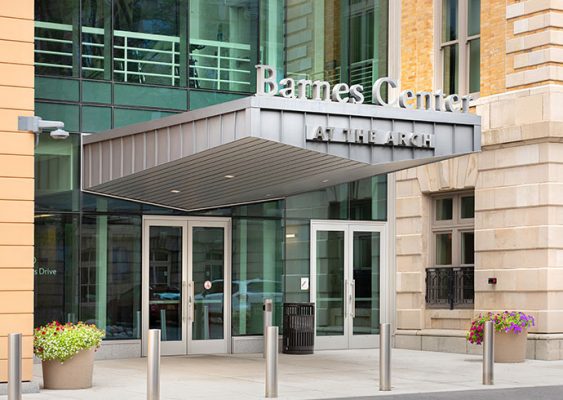 exterior view of Barnes Center at The Arch