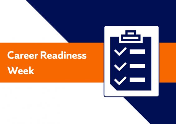 graphic with words Career Readiness Week with a checklist