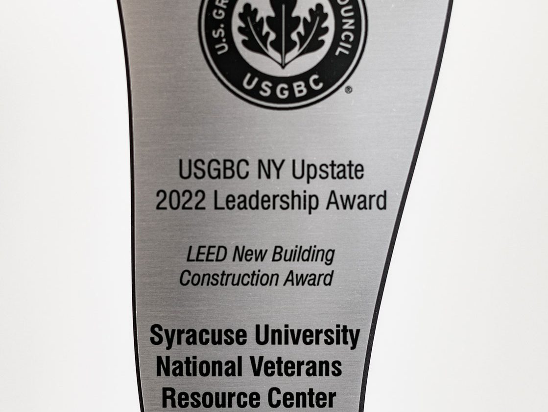 National Veterans Resource Center Recognized for Being Green