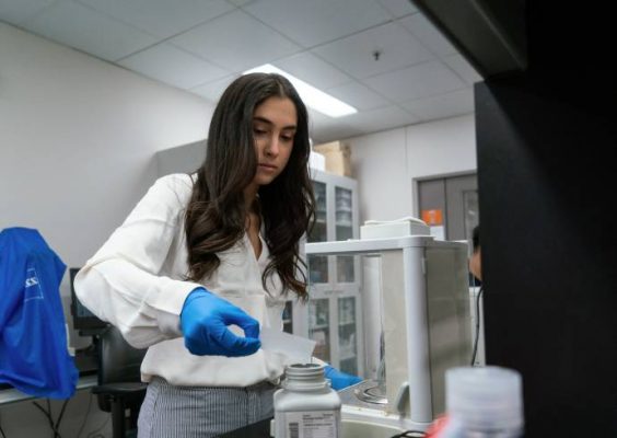 student conducting research in a laboratory