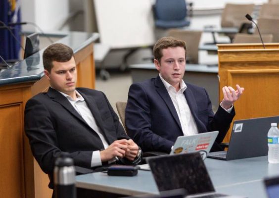 Two students compete in sport analytics competition.