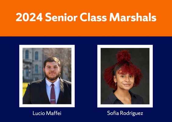2023 Senior Class Marshals Lucio Maffei and Sofia Rodriguez