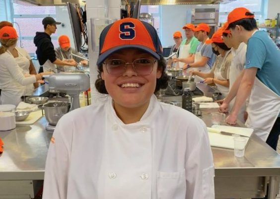 Food Studies master's student April Lopez in Klenk Kitchens