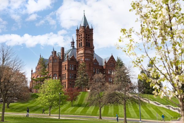 Spring view of Crouse College