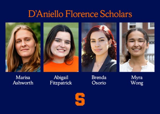 D'Aniello Florence Scholars, four women