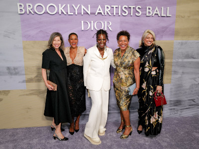 Carrie Mae Weems and guests at the Brooklyn Artists Ball