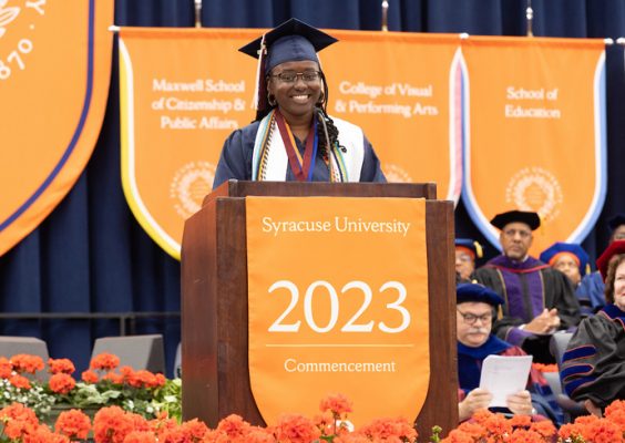 Chelsea D. Brown addresses graduates at Commencement 2023